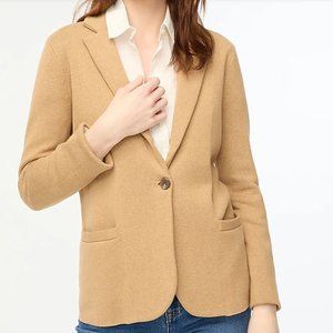 J Crew Schoolboy sweater blazer, knit tan blazer Medium, 100% cotton